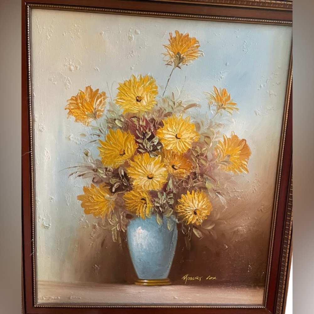 Large Framed Oil Paintings by Robert Cox, signed.